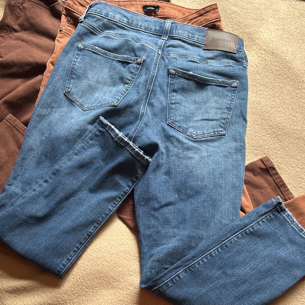 Express Men's Jeans/Chino Bundle - Skinny and Athletic Slim - Picture 7 of 13